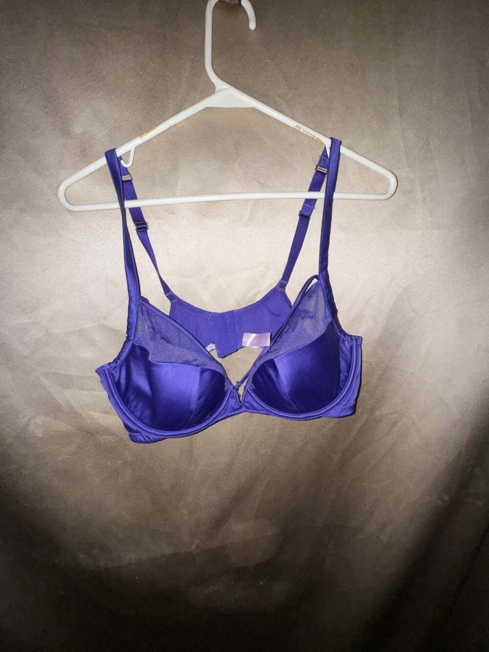 Savage X Fenty Satin and Lace Push-Up Bra in Purple